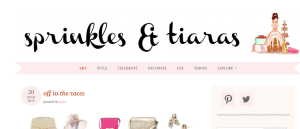 Homepage of her blog